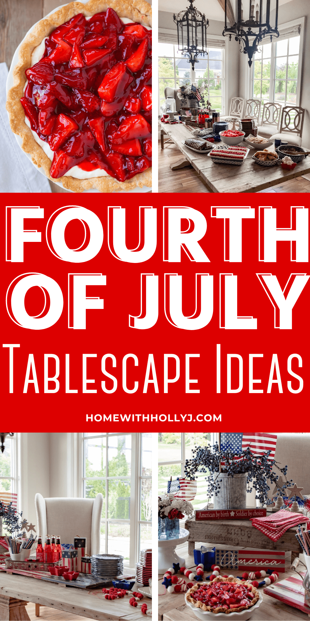 Sharing all my Fourth of July Party Tablescape Ideas here. Get all the sources, recipes and how to make a stars and stripes flag cake.