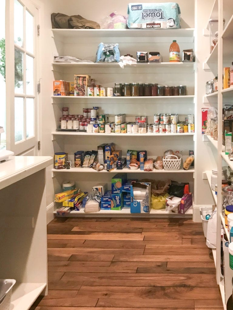 Before Pantry Shelf Organization 