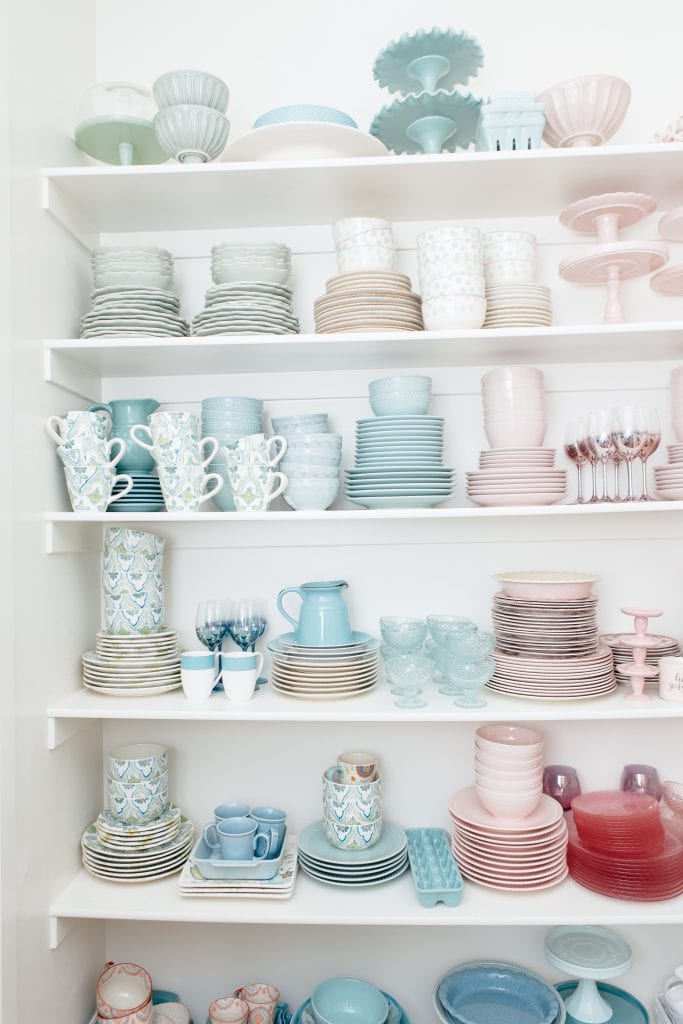 Dishes Organized In The Pantry