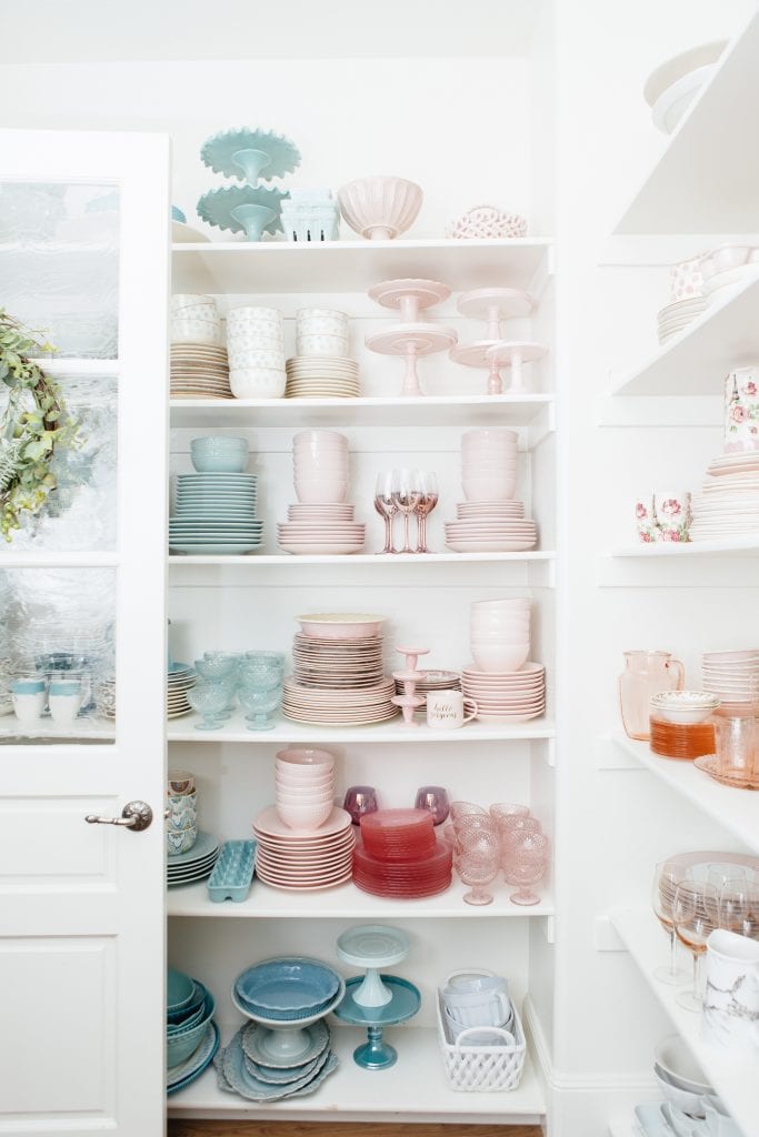 Pantry Organization Color Coded Dishes