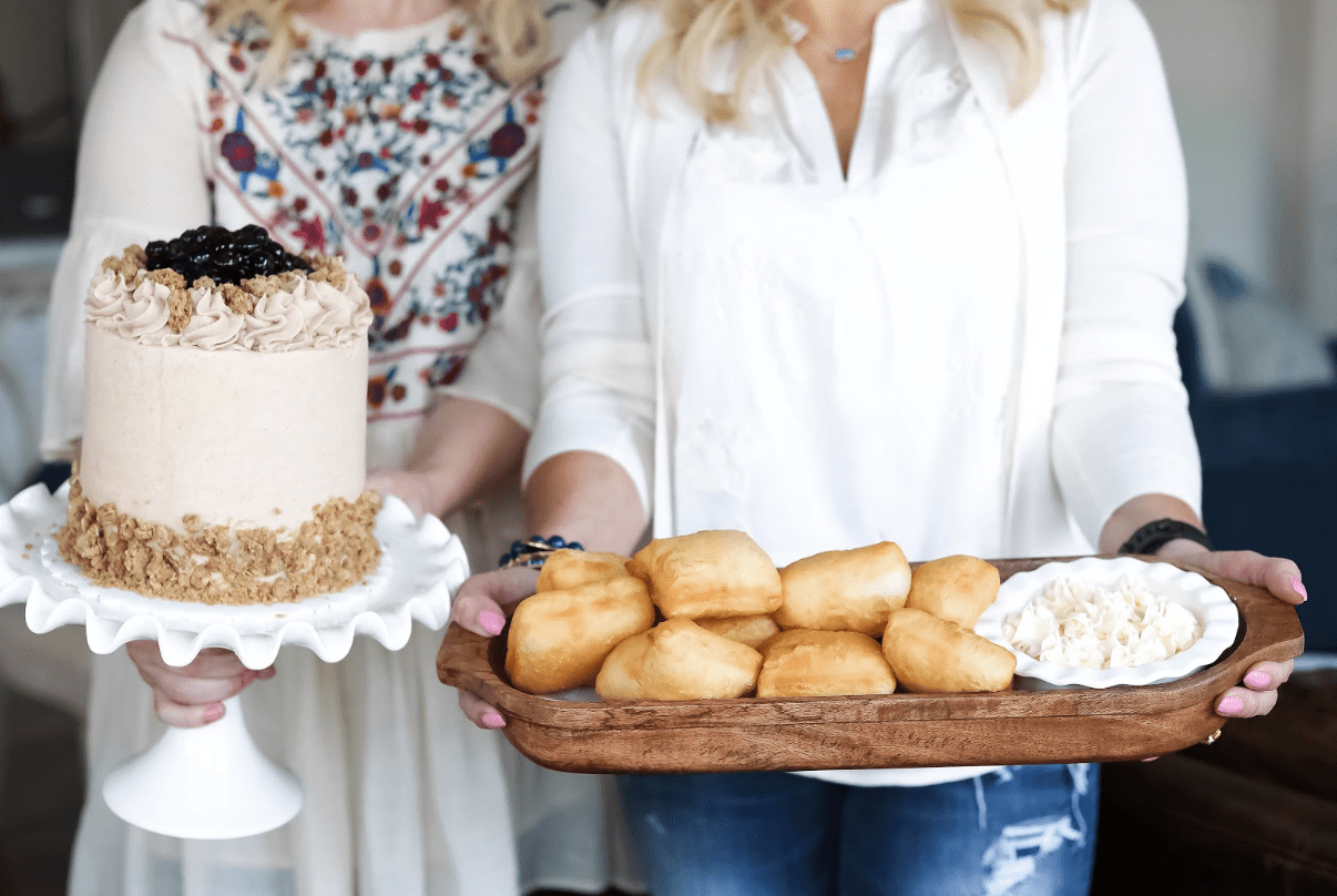 cake and English biscuit scone