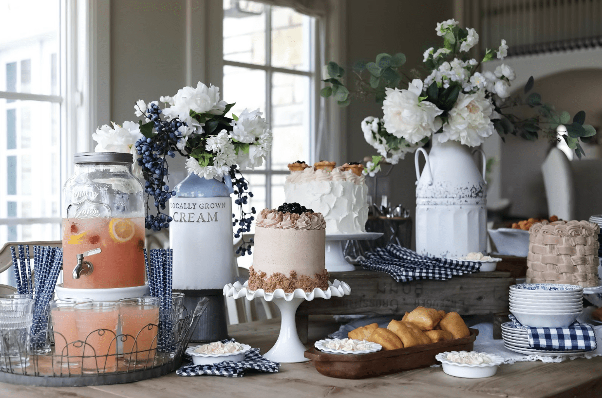 pie and lemonade buffet