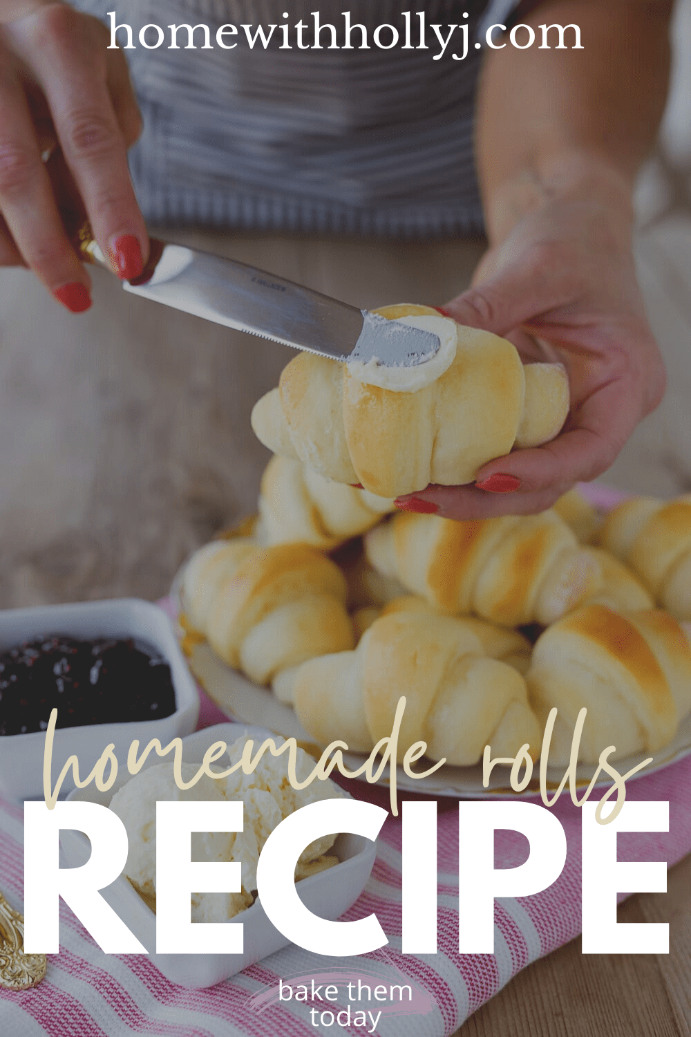 Sharing my family's favorite warm homemade rolls recipe and how to make these delicious rolls with butter and jam. Get the recipe here.