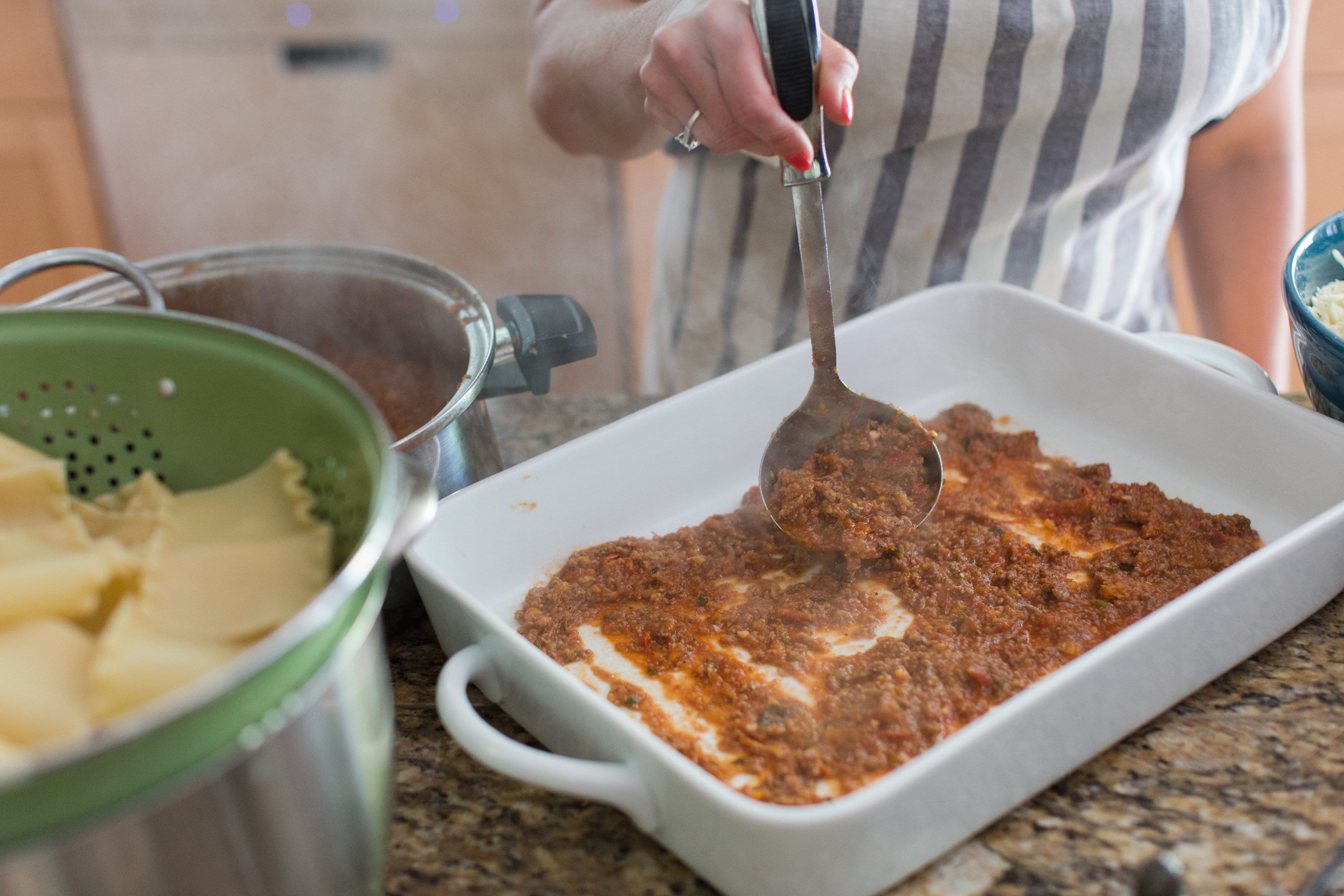 Homemade Lasagna Pasta Marinara Bolognese 