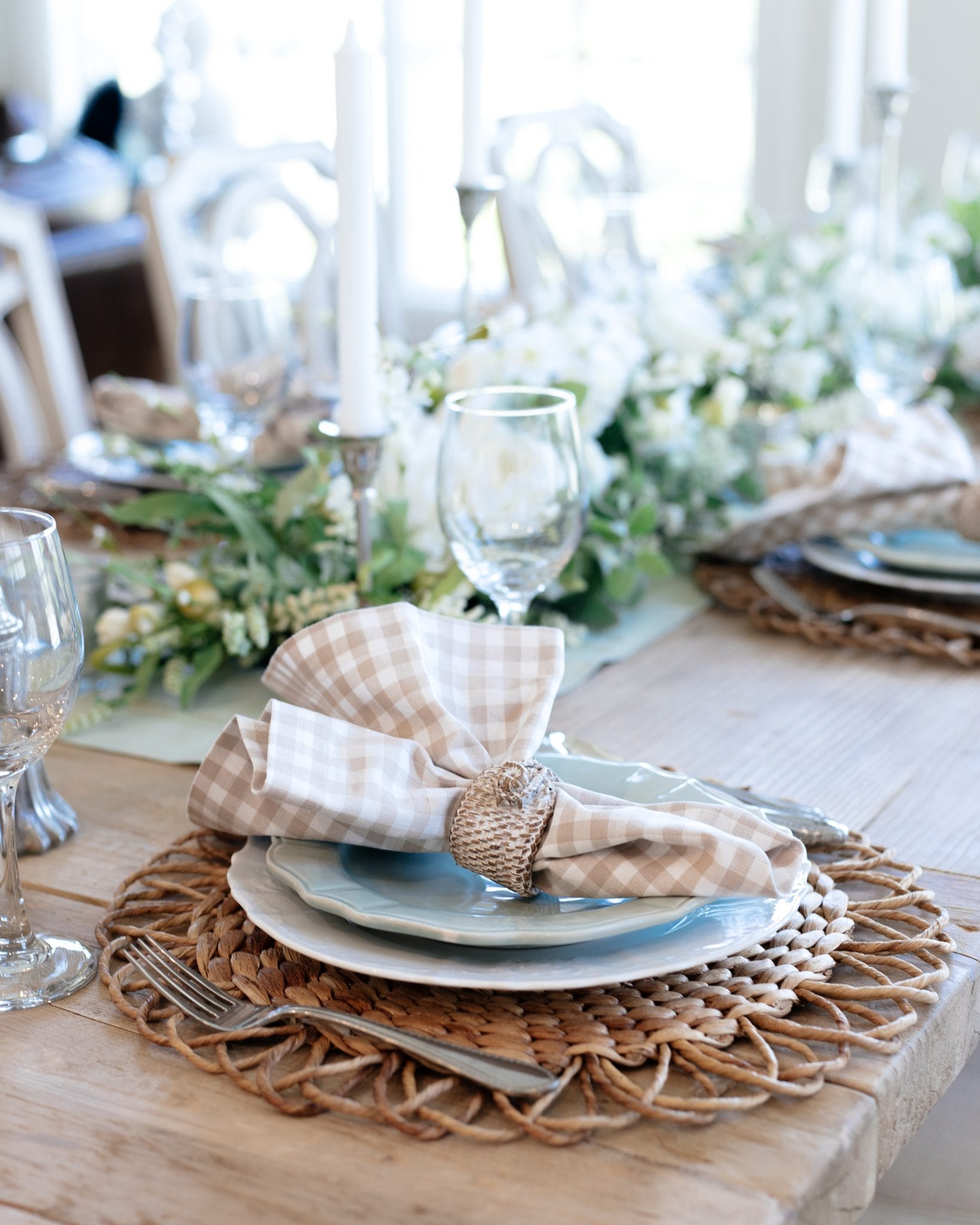 Fall Transitional Tablescape | Sage Green And White Tablescape