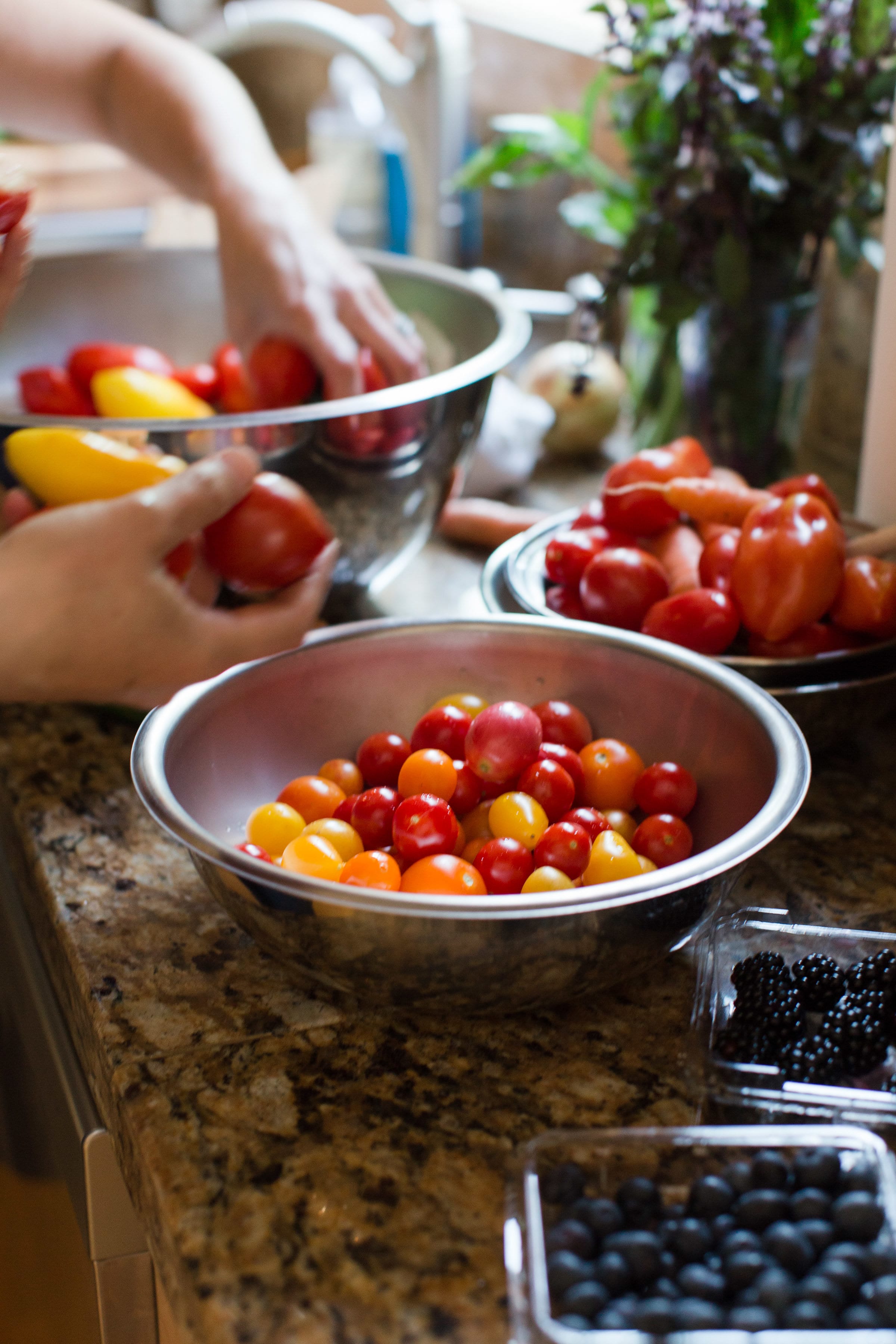 fresh tomato cucumber salad appetizer side dish 