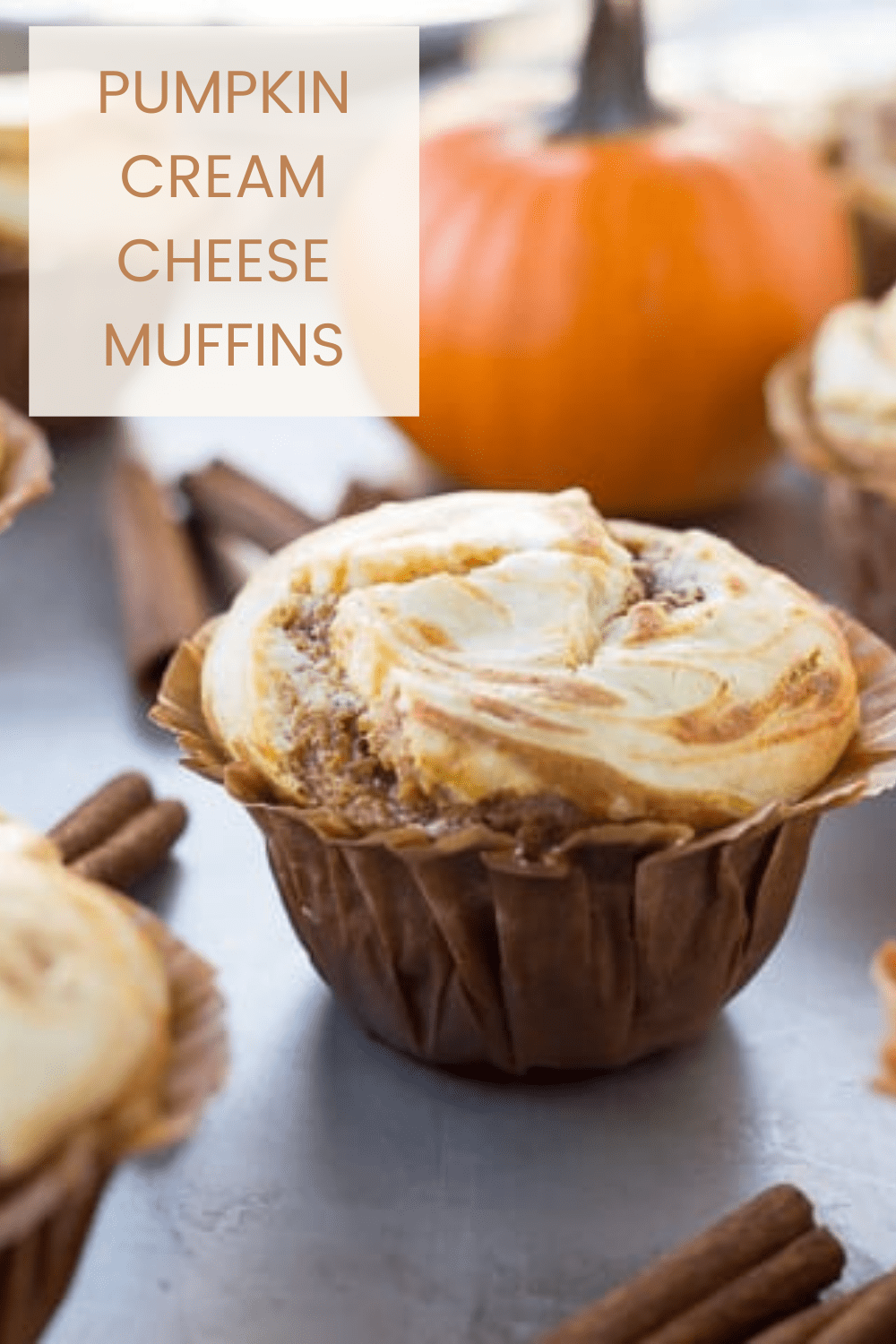 Pumpkin Cream Cheese Swirl Muffins