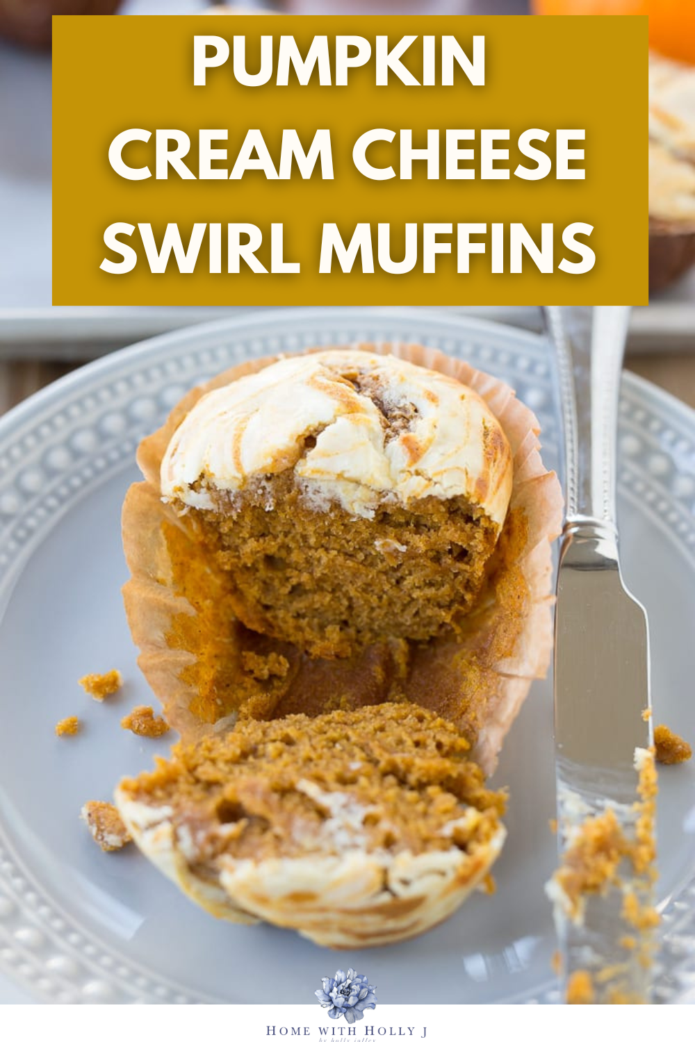 Pumpkin Cream Cheese Swirl Muffins