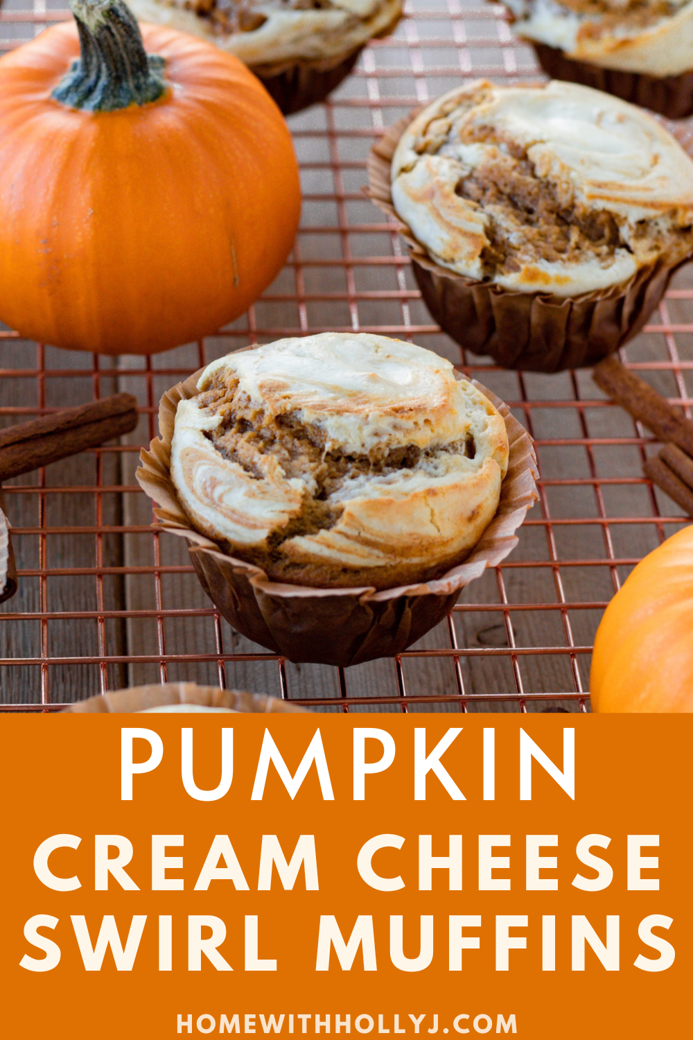 Pumpkin Cream Cheese Swirl Muffins