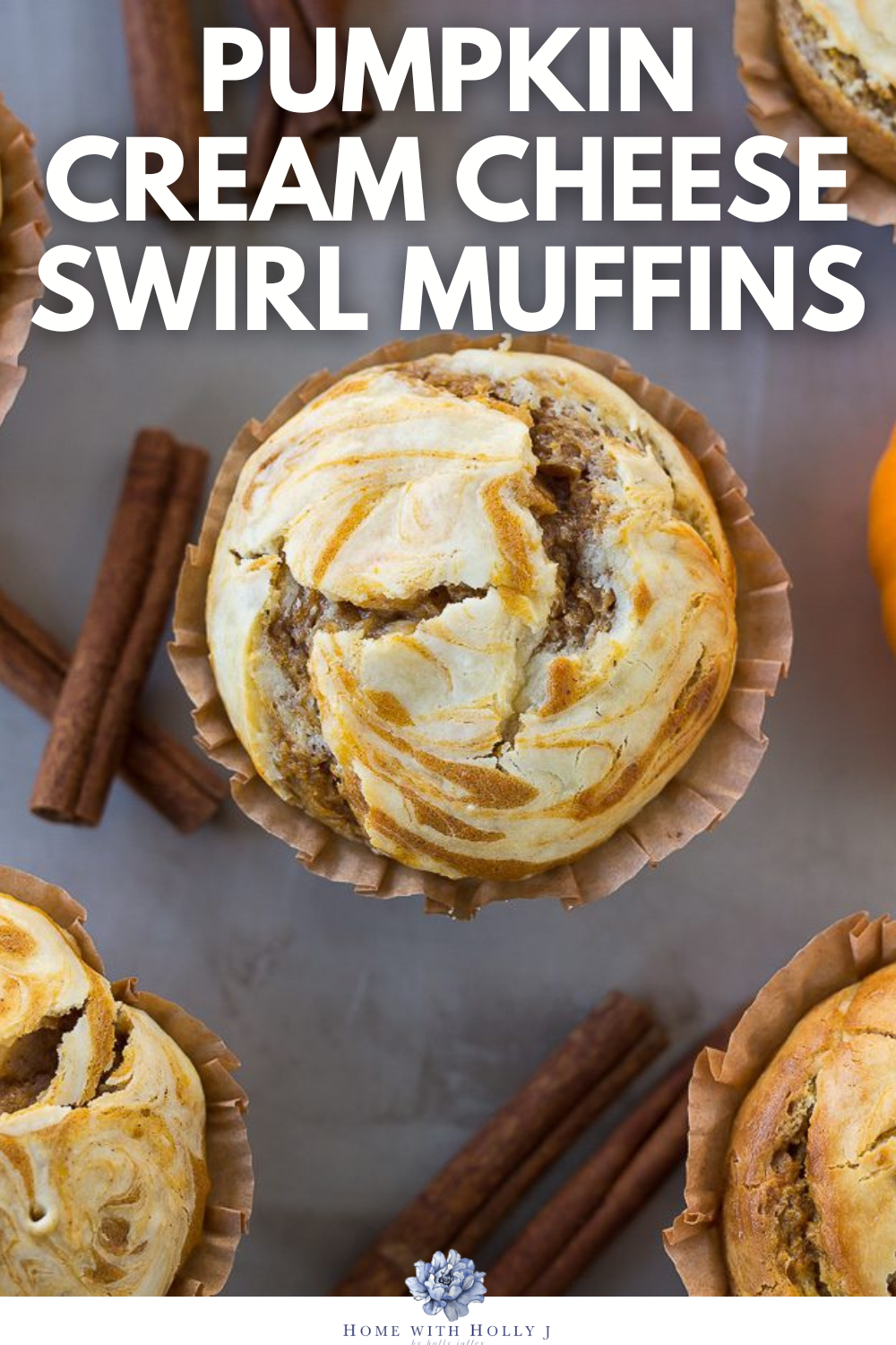 Pumpkin Cream Cheese Swirl Muffins