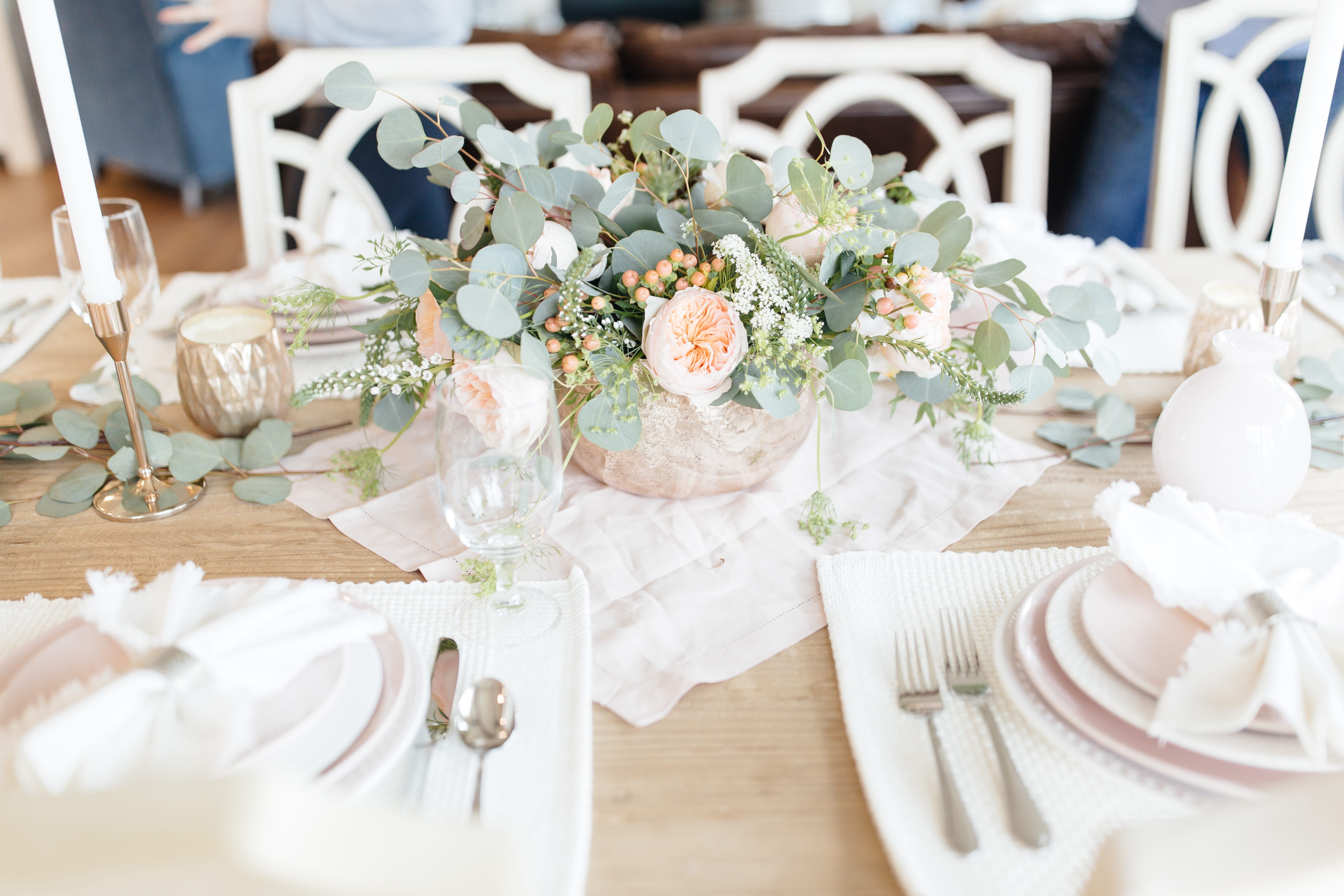 pink valentines tablescape pink table setting place setting dinner table dinner ware pink flowers valentines day table setting