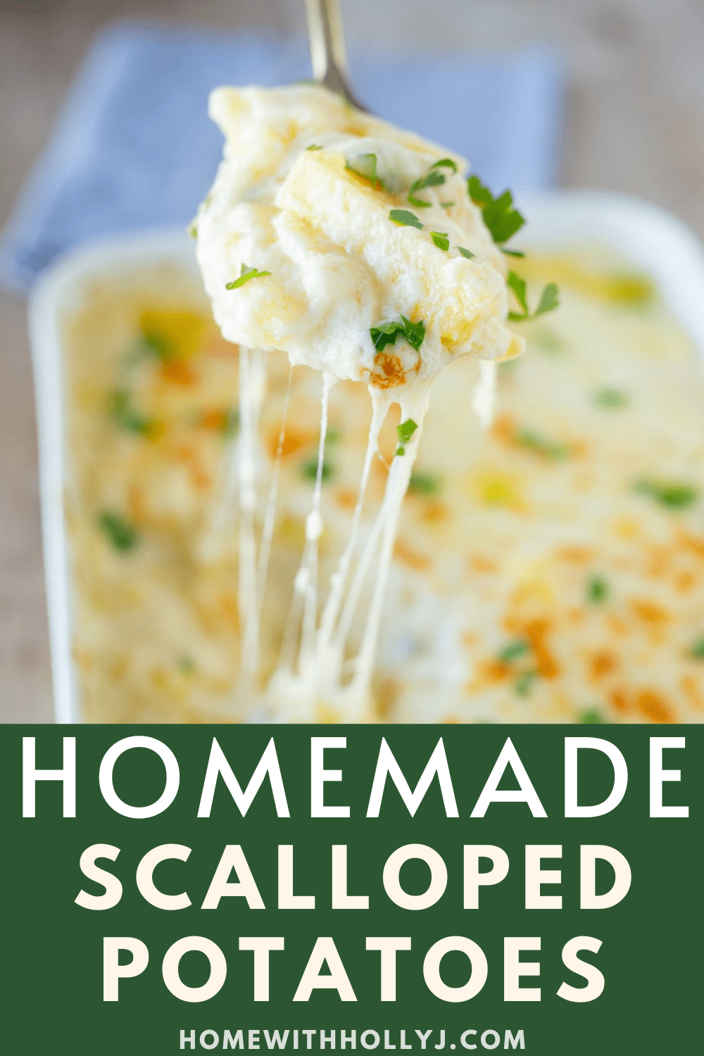 Sharing these simple homemade Scalloped Potatoes with Fontina Cheese. Comfort food at it's finest. Try this delicious recipe.