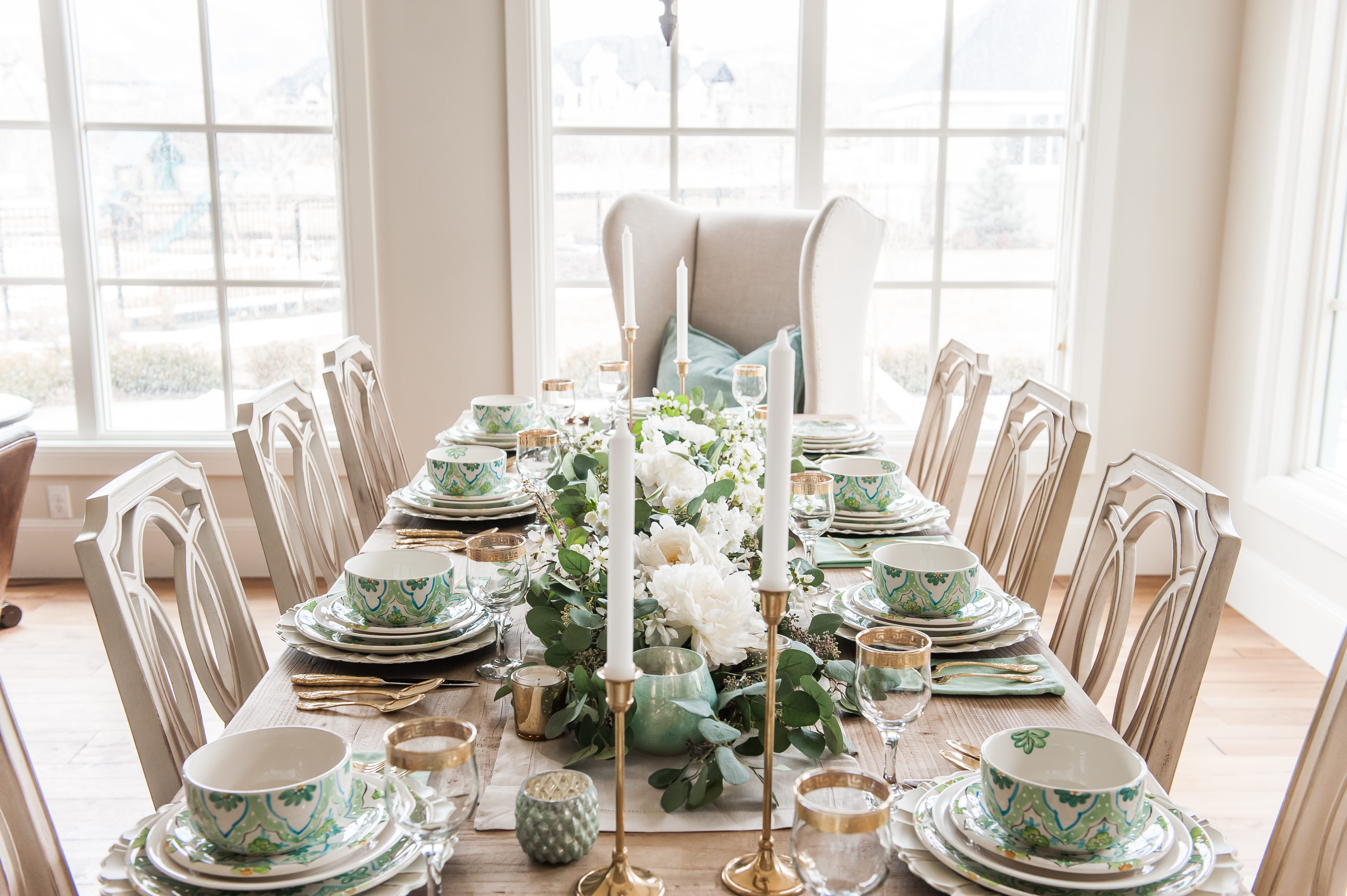 st Patricks Day spring easter dining table