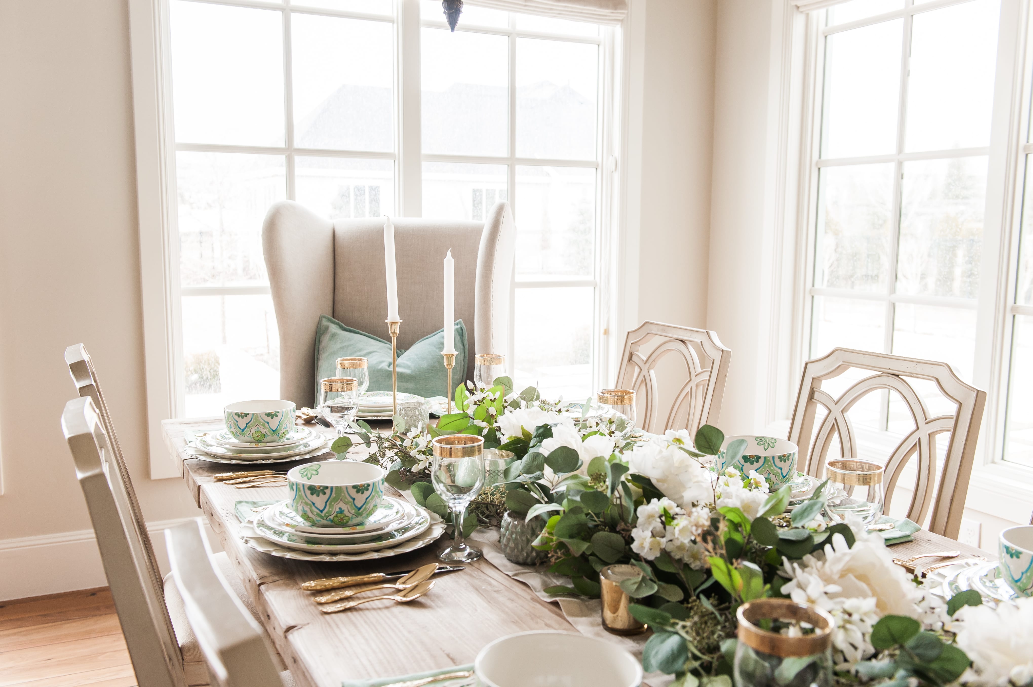 easter spring tablescape