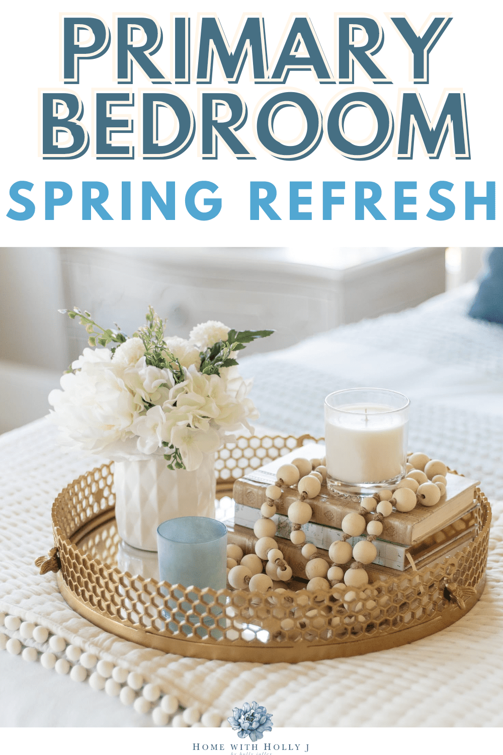 Refreshing the master bedroom for Spring can be a nice way to update your bedroom without spending a lot of money or time.