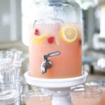 Pink Party Punch, summertime party drink, pink poolside party drinks, mocktail, punch, punch recipe, pink party punch recipe, drinks