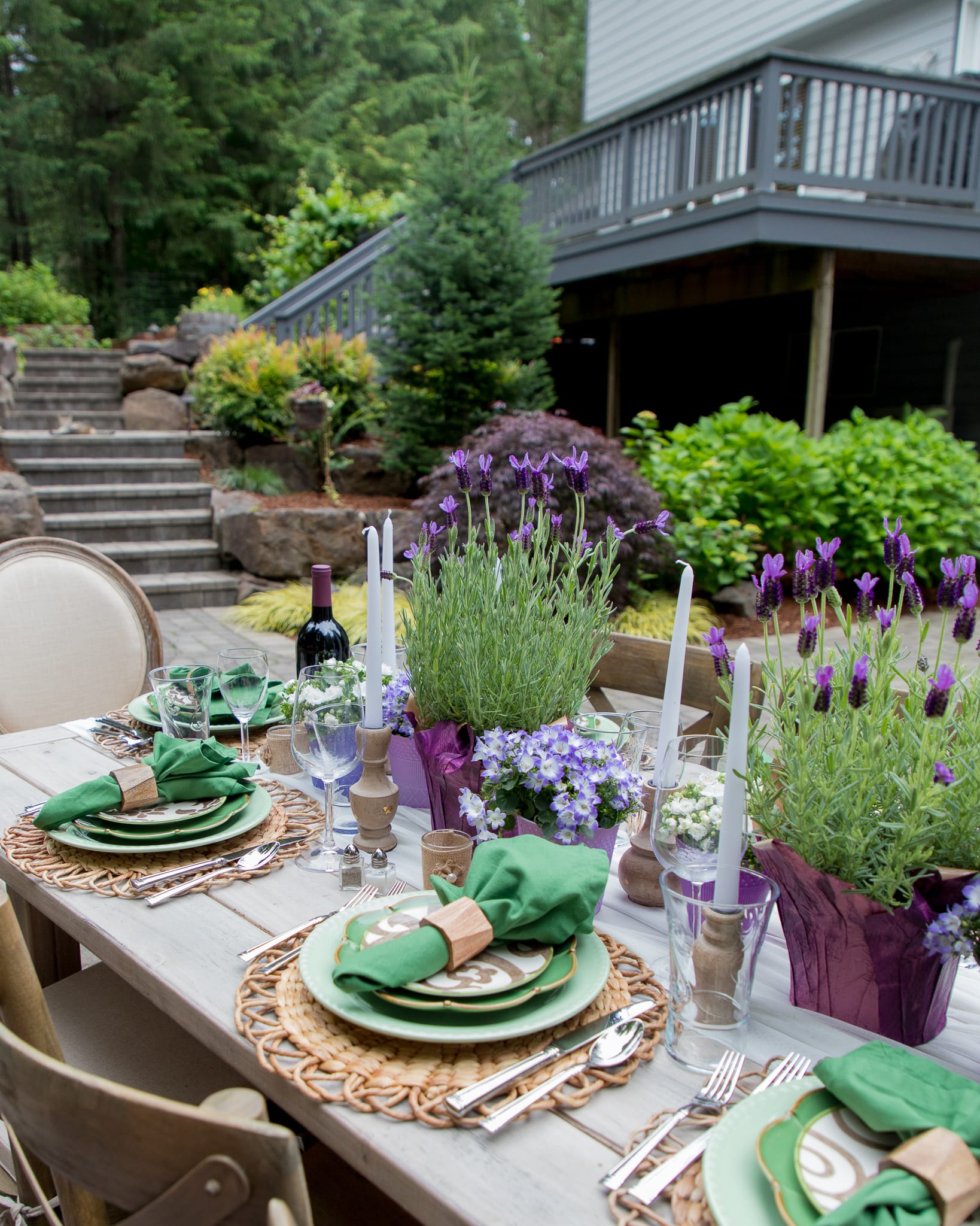 lavender inspired centerpiece