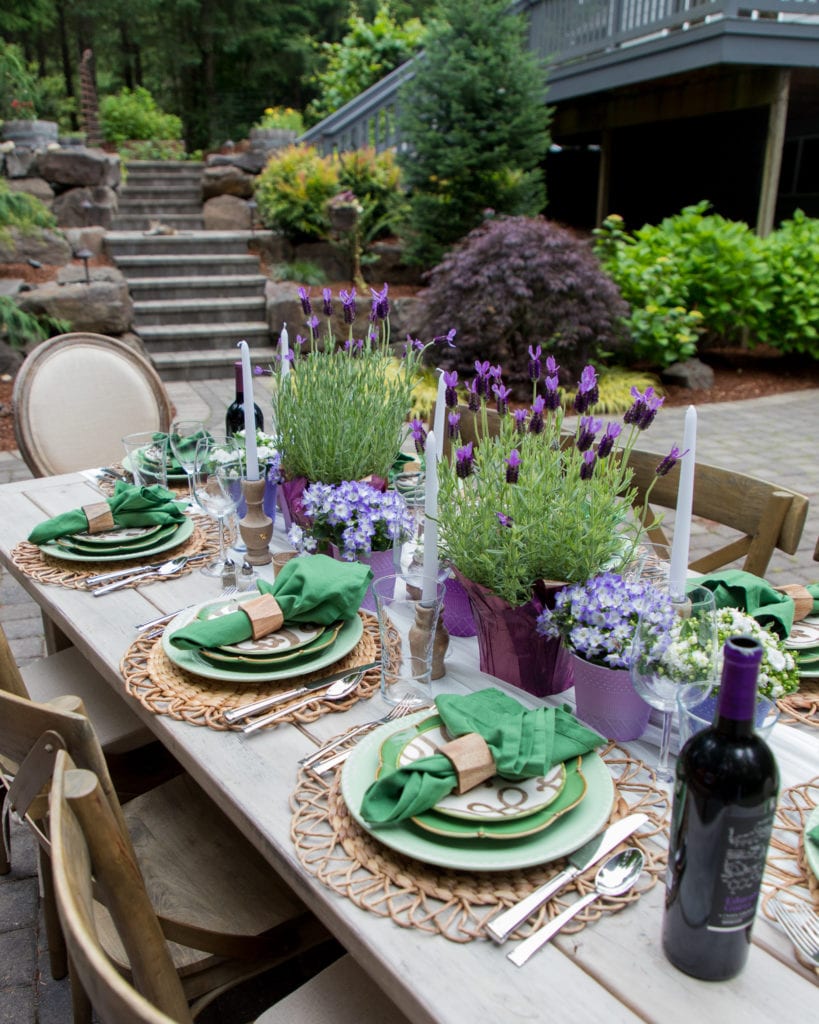 Lavender and White Easter Tablescape - Home With Holly J