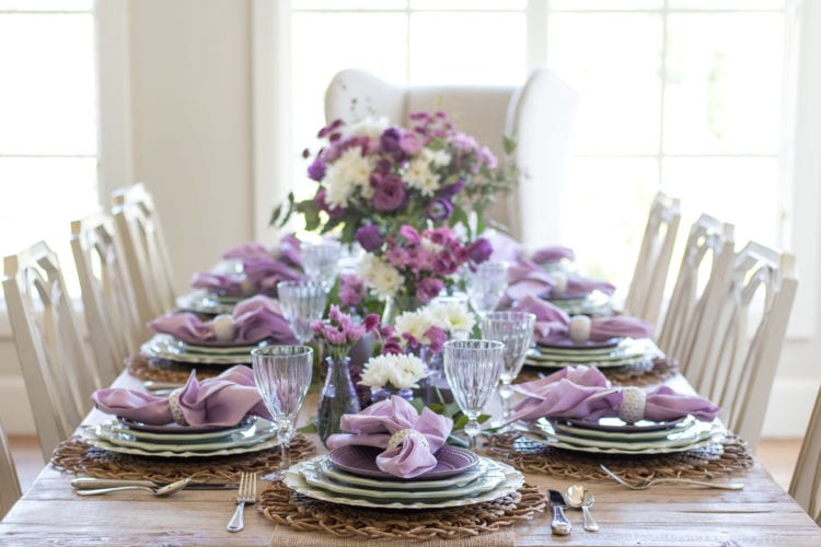 Lavender and Mint Green Tablescape Home With Holly J