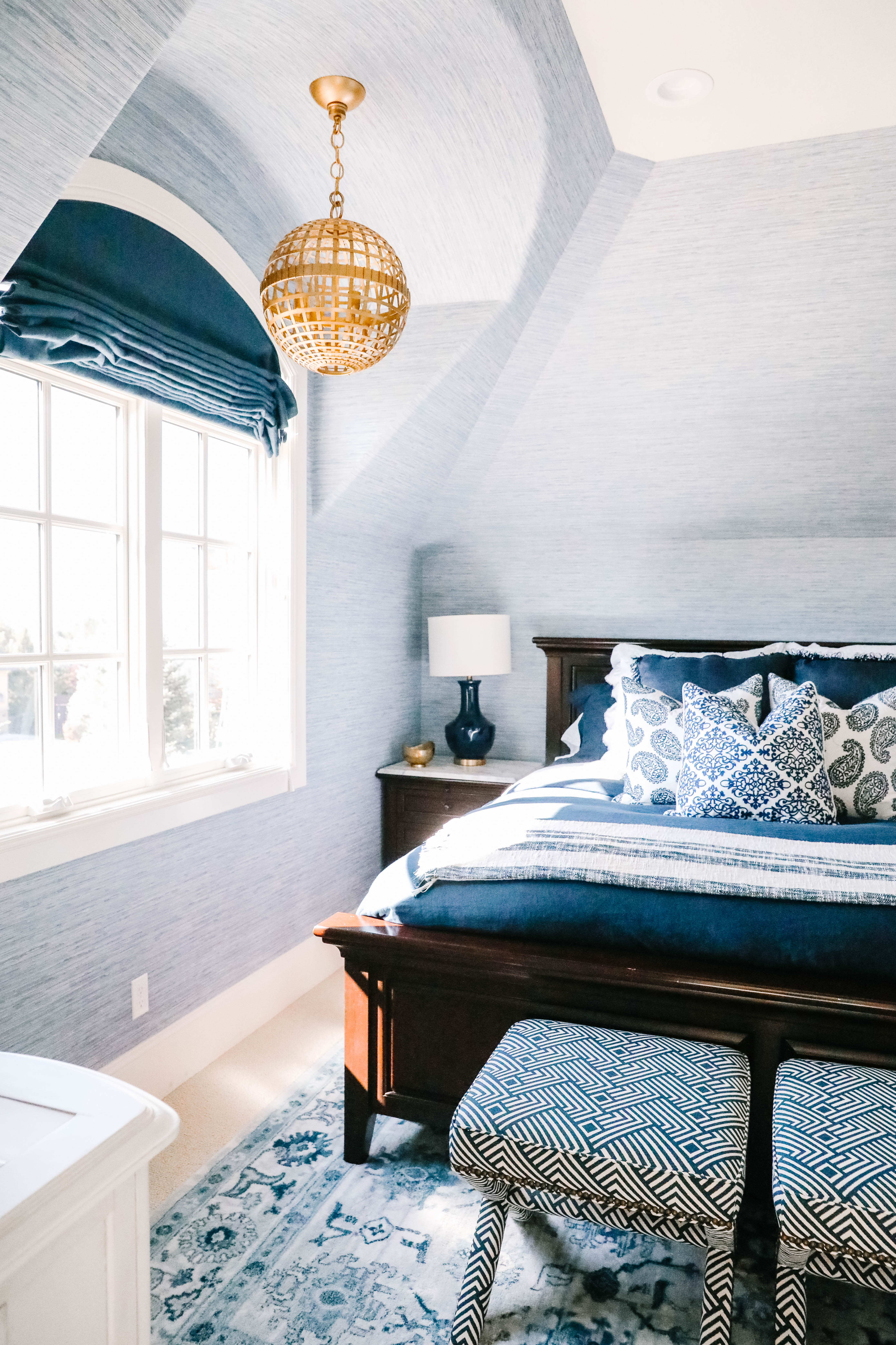 fifty shades of blue bedroom reveal