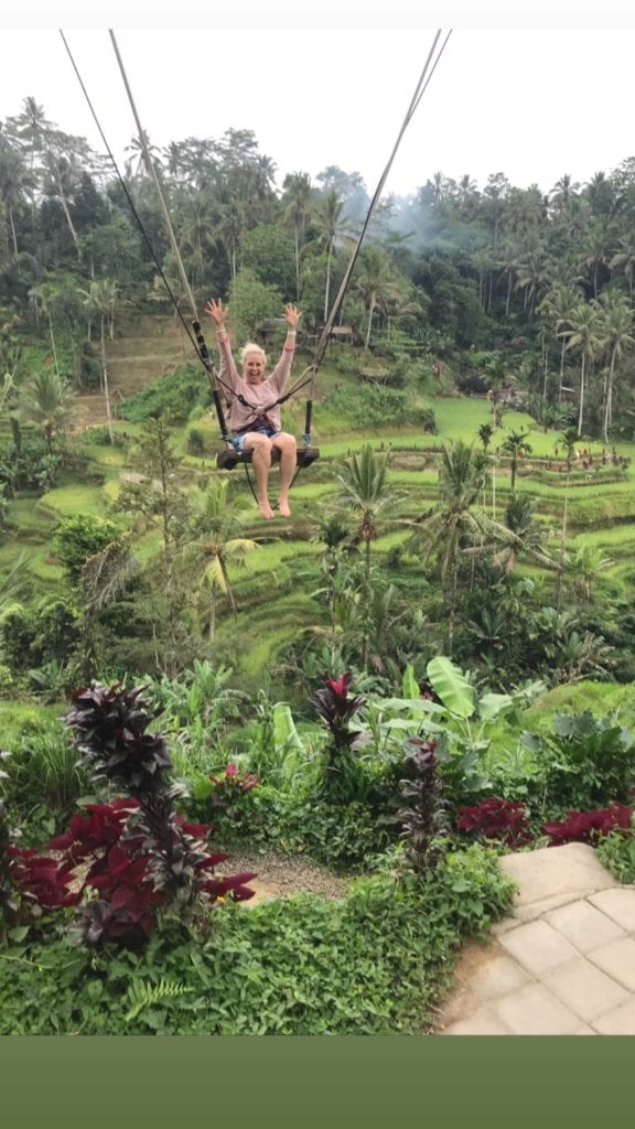 tegallalang swing rice fields Bali