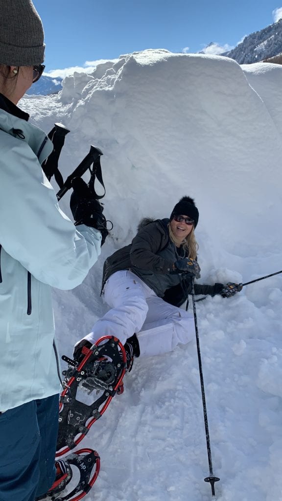 snow shoeing