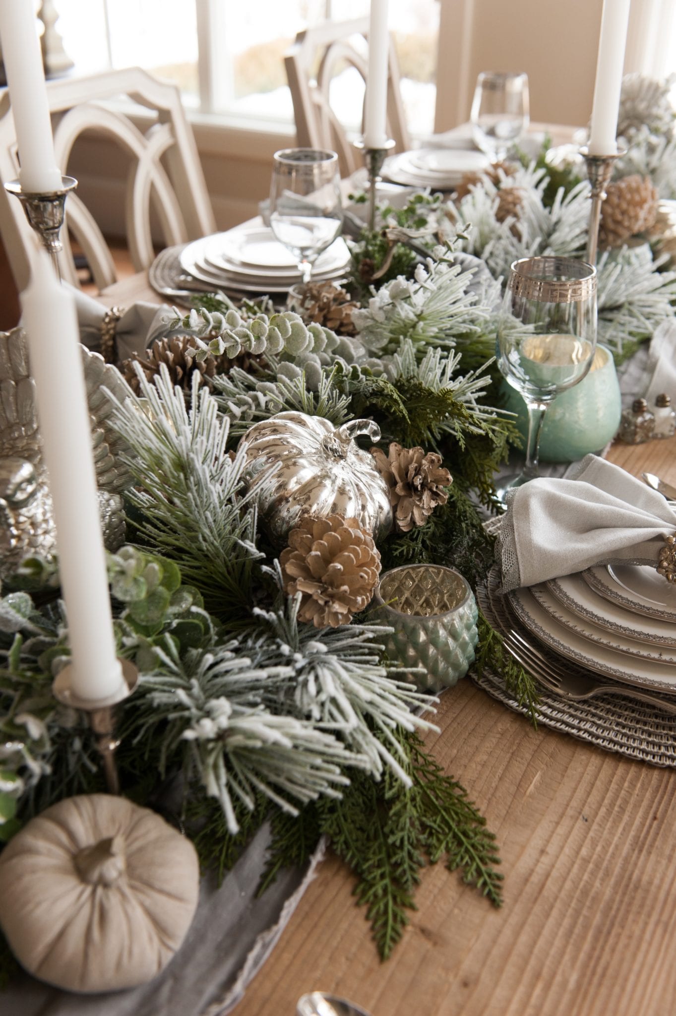 Winter Centerpiece Garland | DIY Table Garland For The Holidays