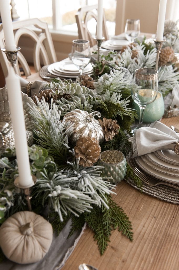 silver pumpkins garland