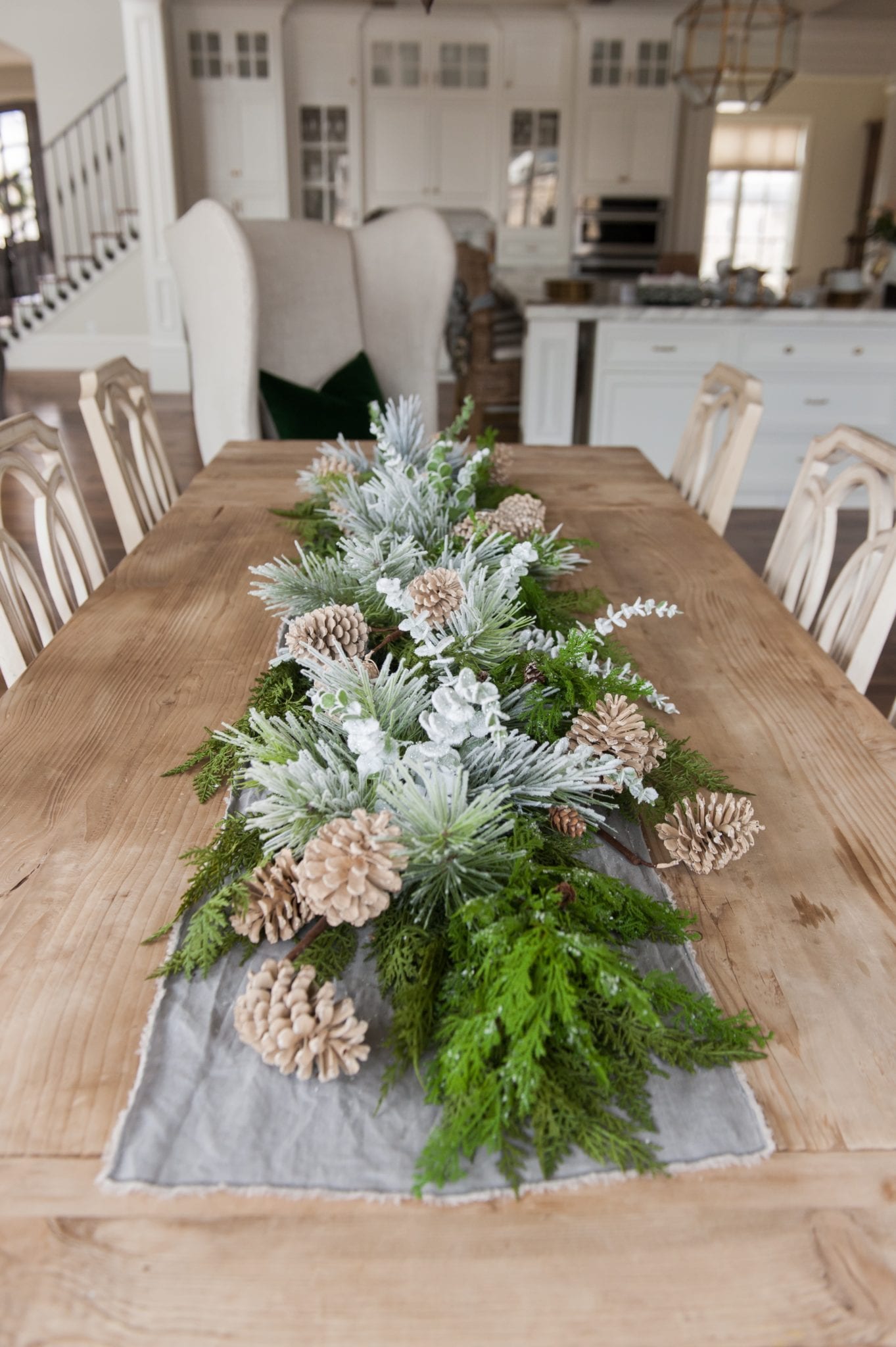 Winter Centerpiece Garland DIY Table Garland For The Holidays