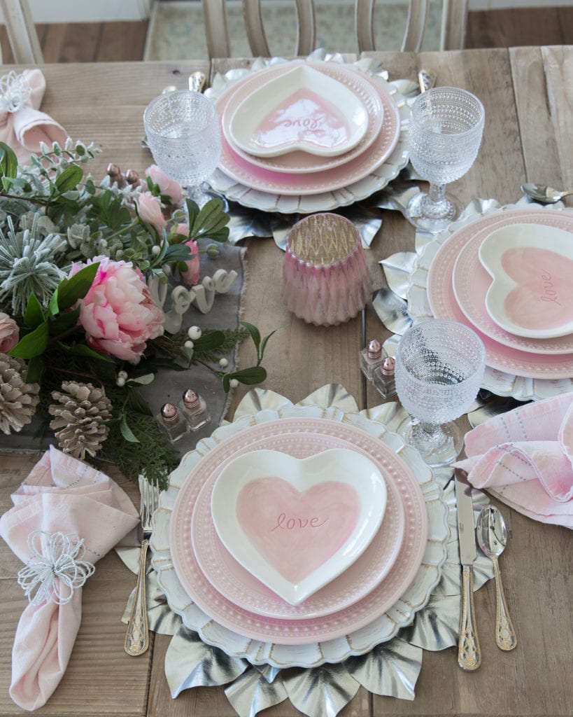 pink heart dishes pacesetting