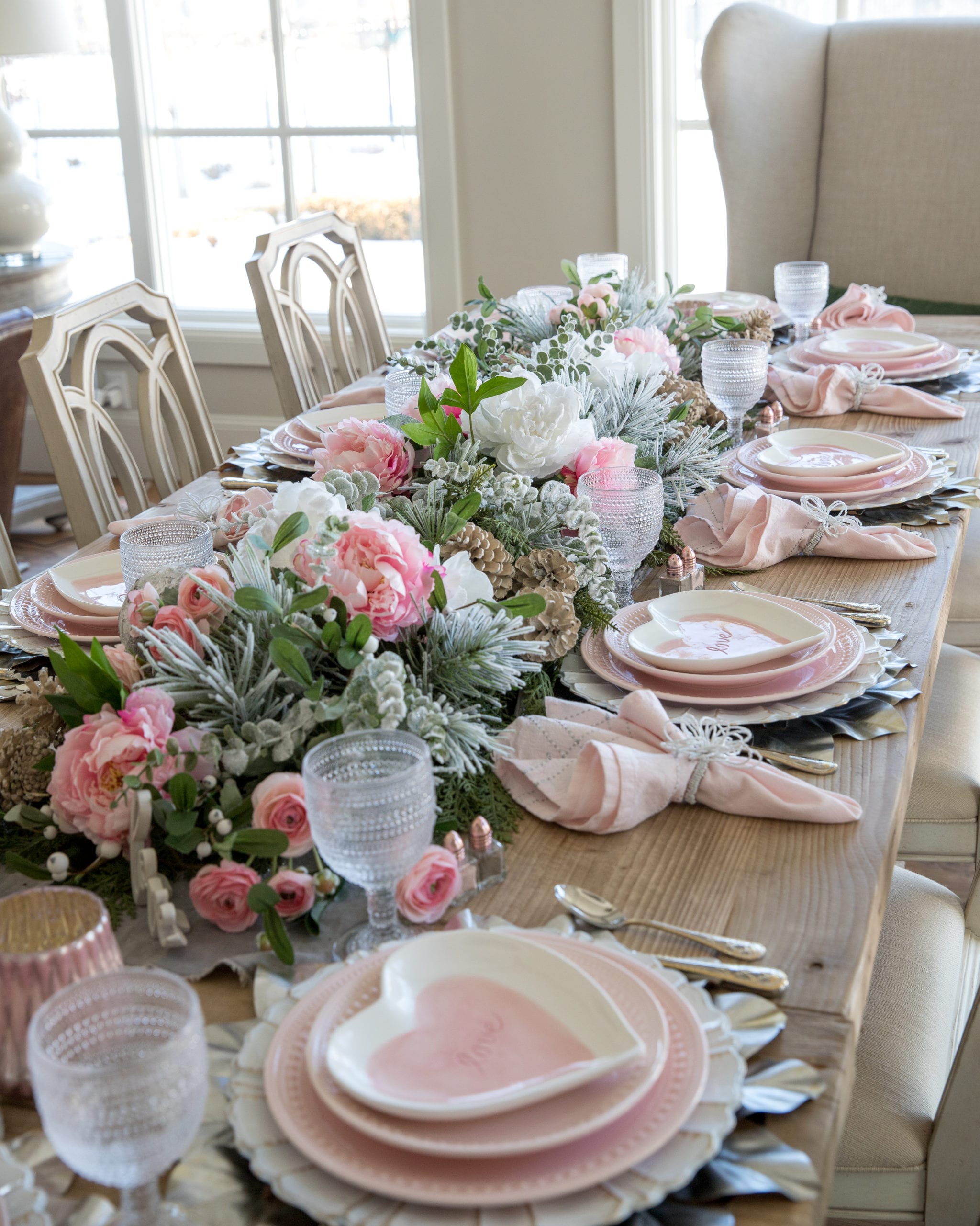 Valentine Centerpiece Valentinetable Arrangement Valentine Decor