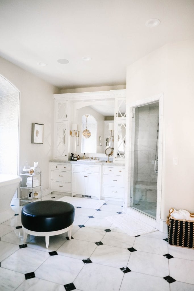 master bathroom marble shower