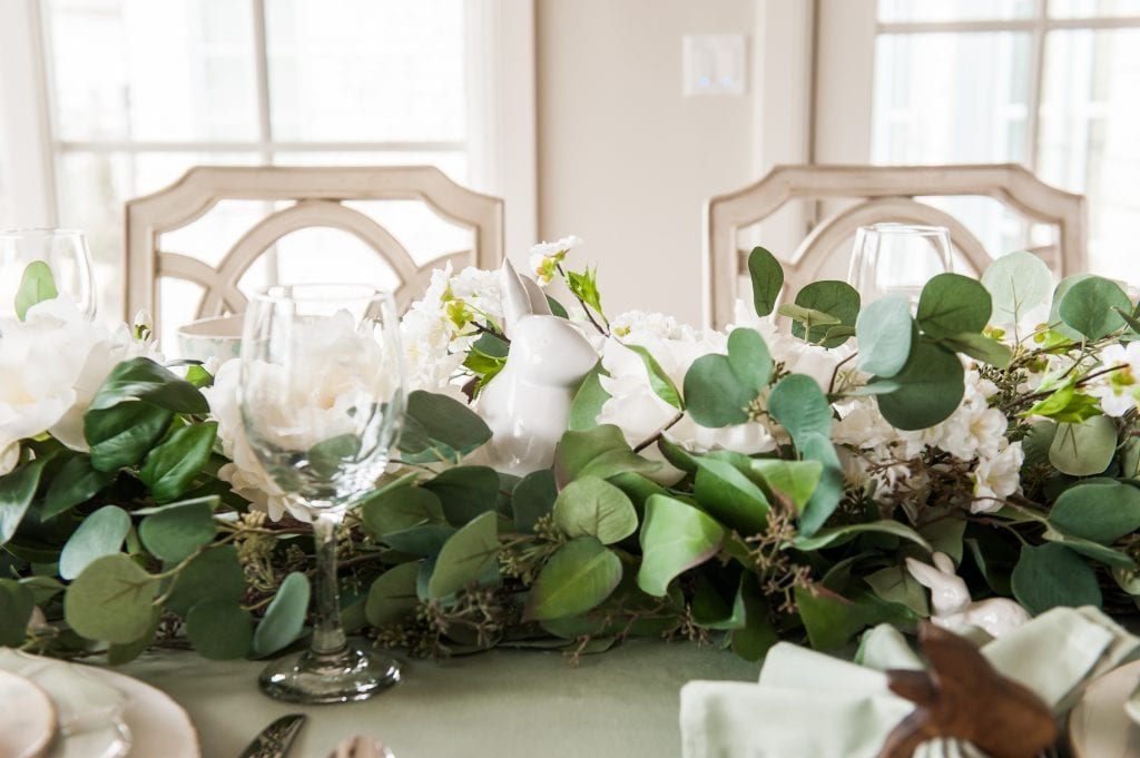easter tablescape garland