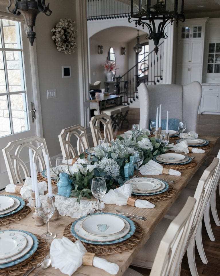 Blue Easter Tablescape | Tablescape Ideas For Easter