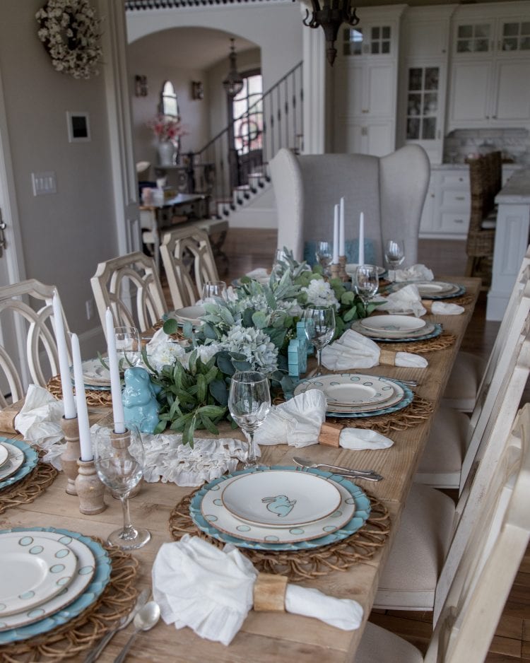 Blue Easter Tablescape | Tablescape Ideas For Easter