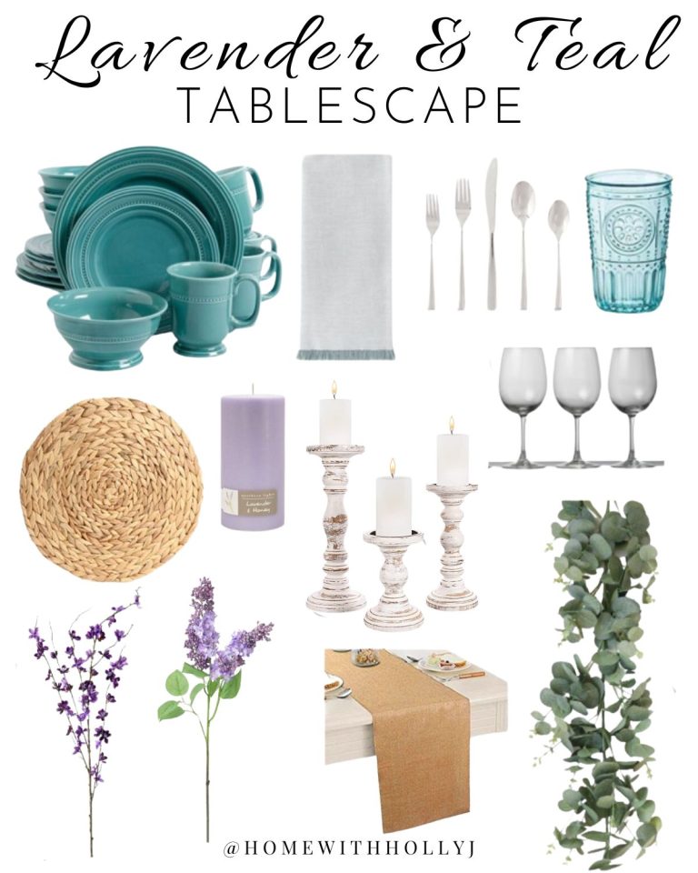 Spring Tablescape | Lavender And Teal Tablescape For Easter
