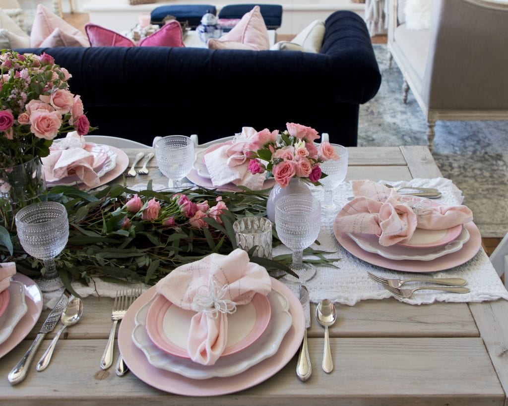 pink placesetting