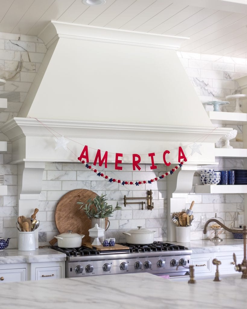 patriotic felt banner decor