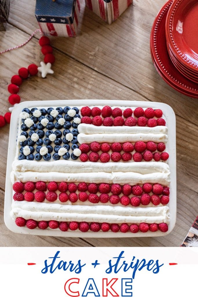 patriotic home decor ideas flag cake