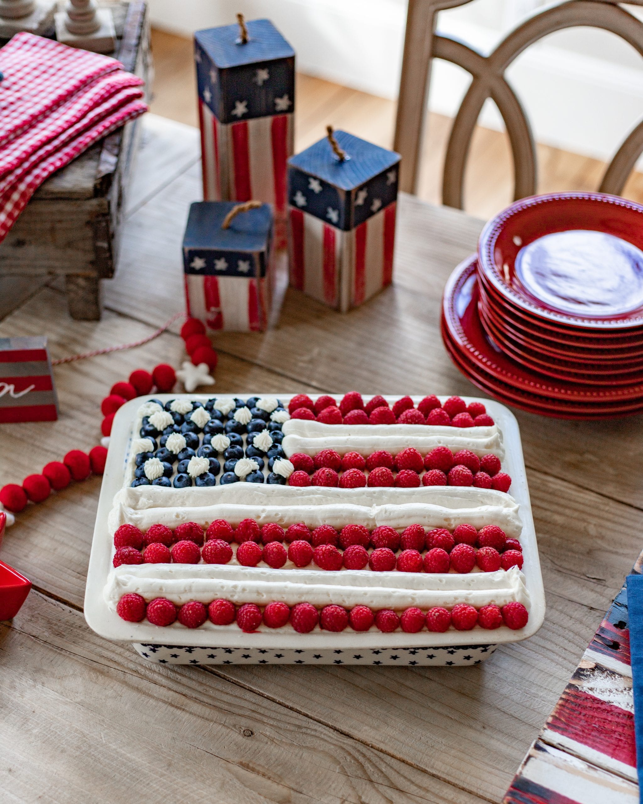 Stars and Stripes American Flag Cake