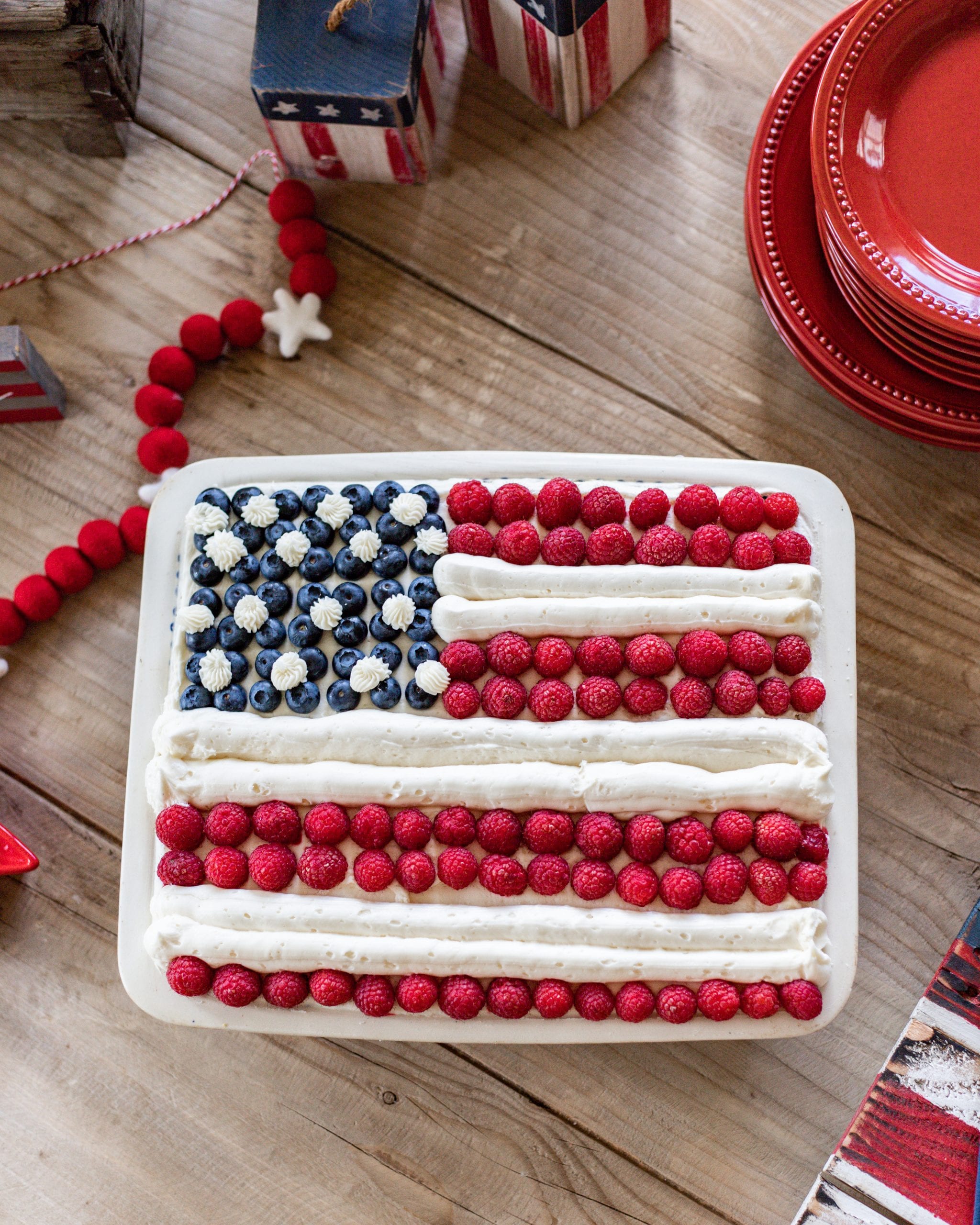 Stars and Stripes American Flag cake