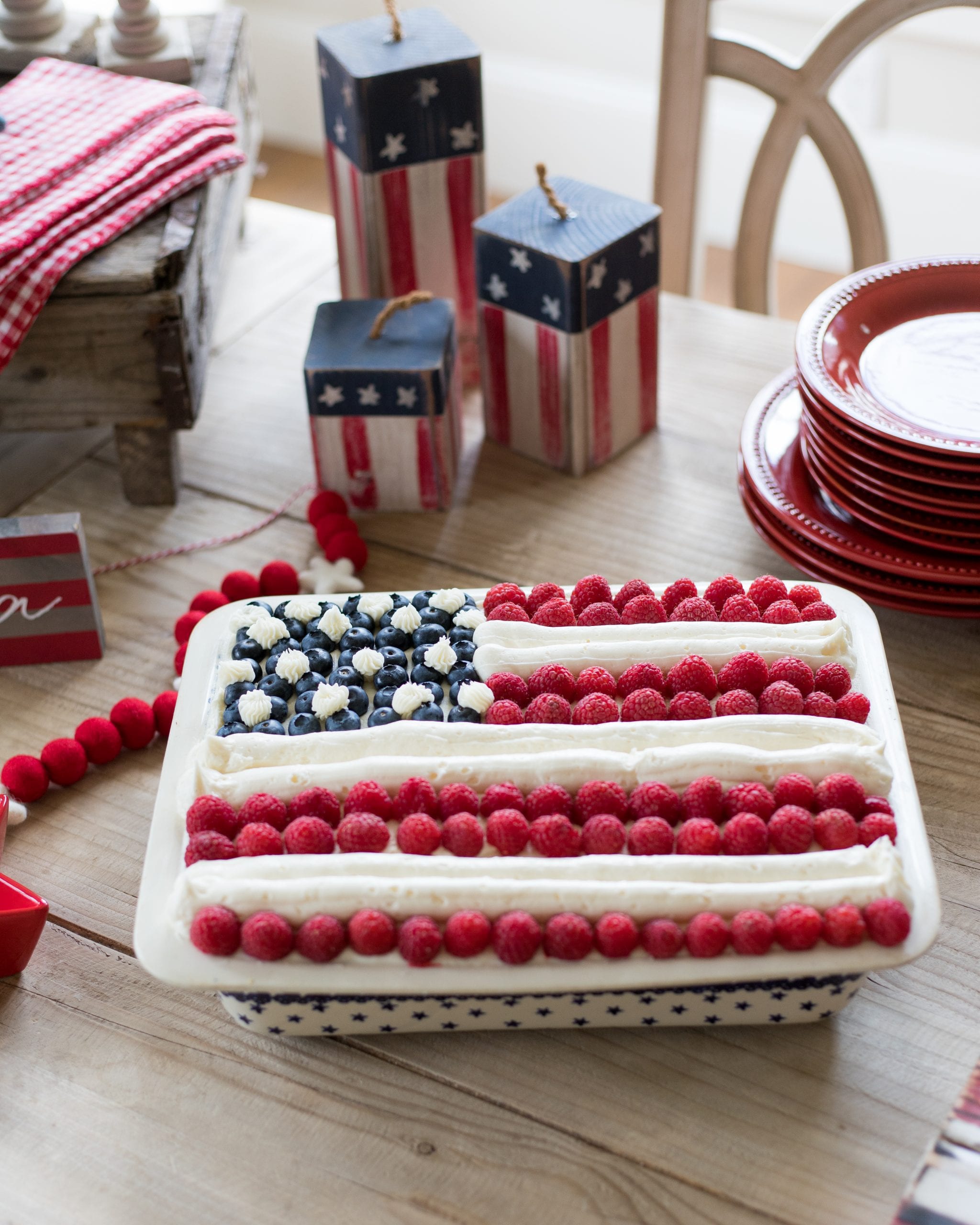 stars and stripes flag cake