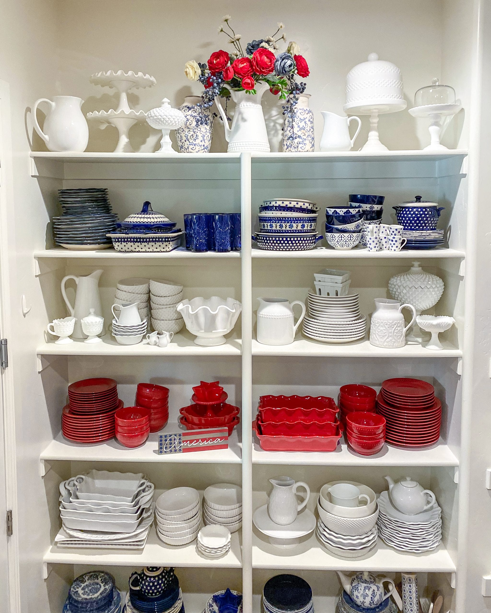 dish pantry organization by color