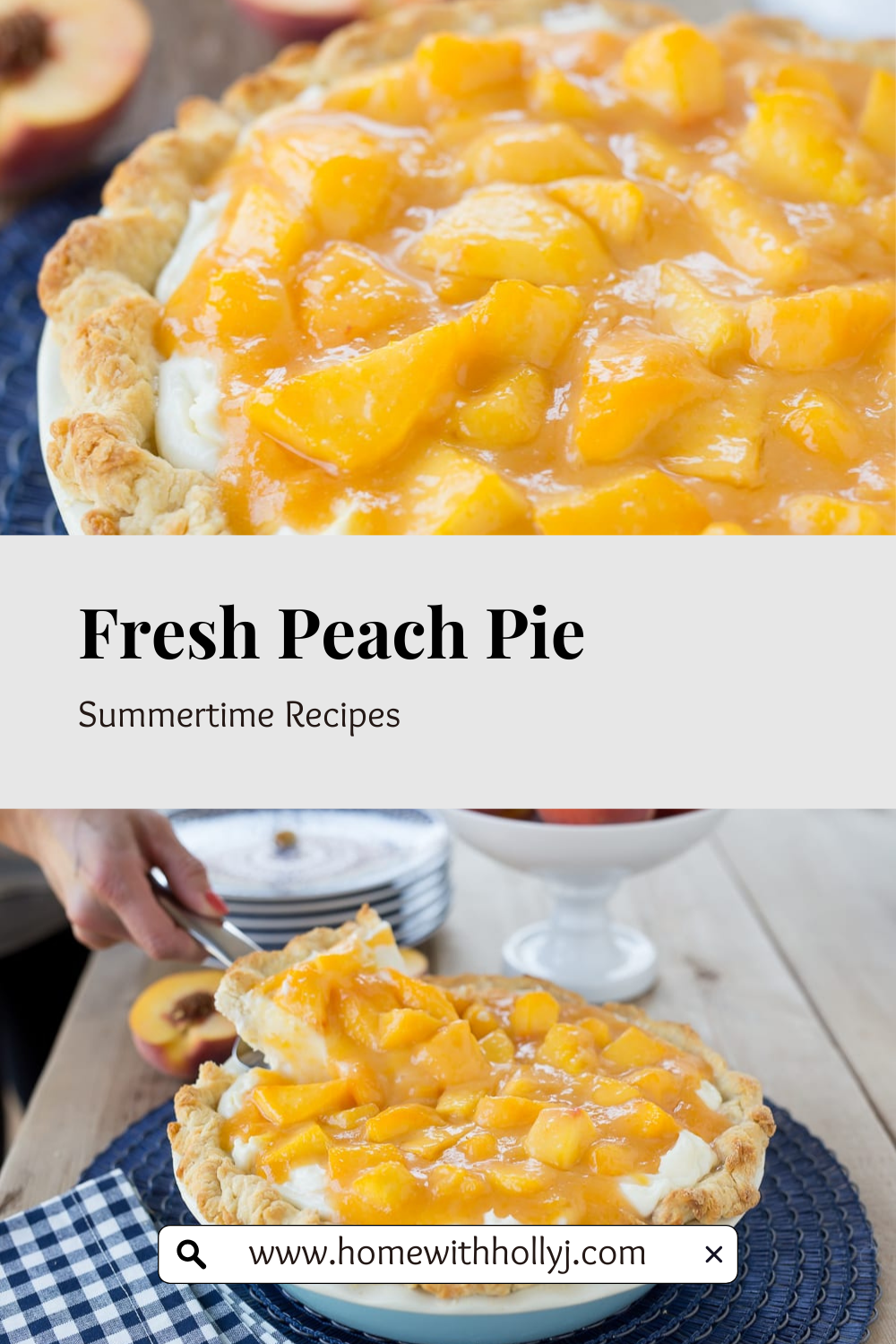 Fresh Peach Pie with Cream Cheese Filling