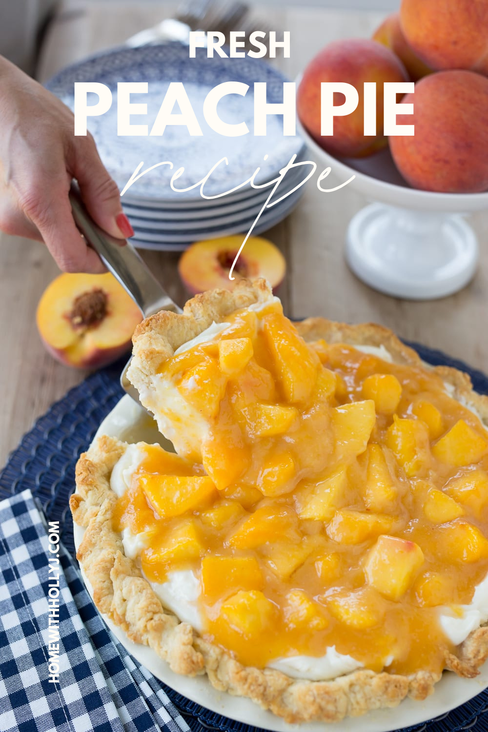 Fresh Peach Pie with Cream Cheese Filling