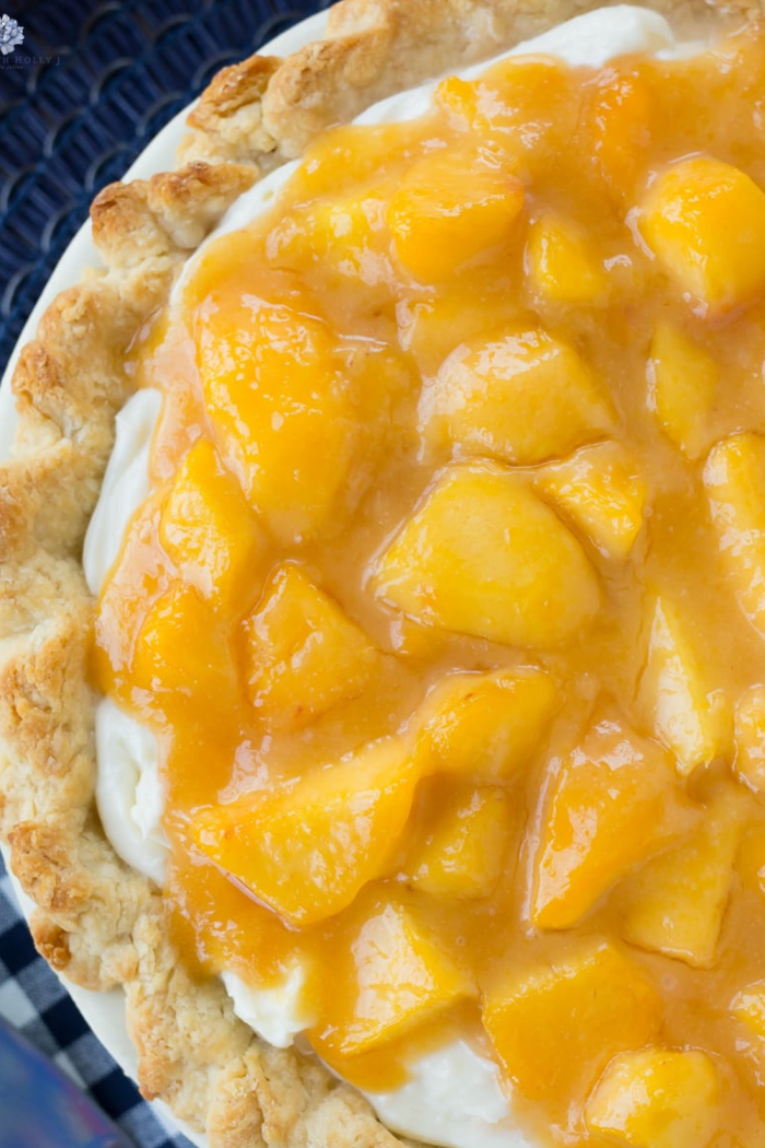 Fresh Peach Pie with Cream Cheese Filling