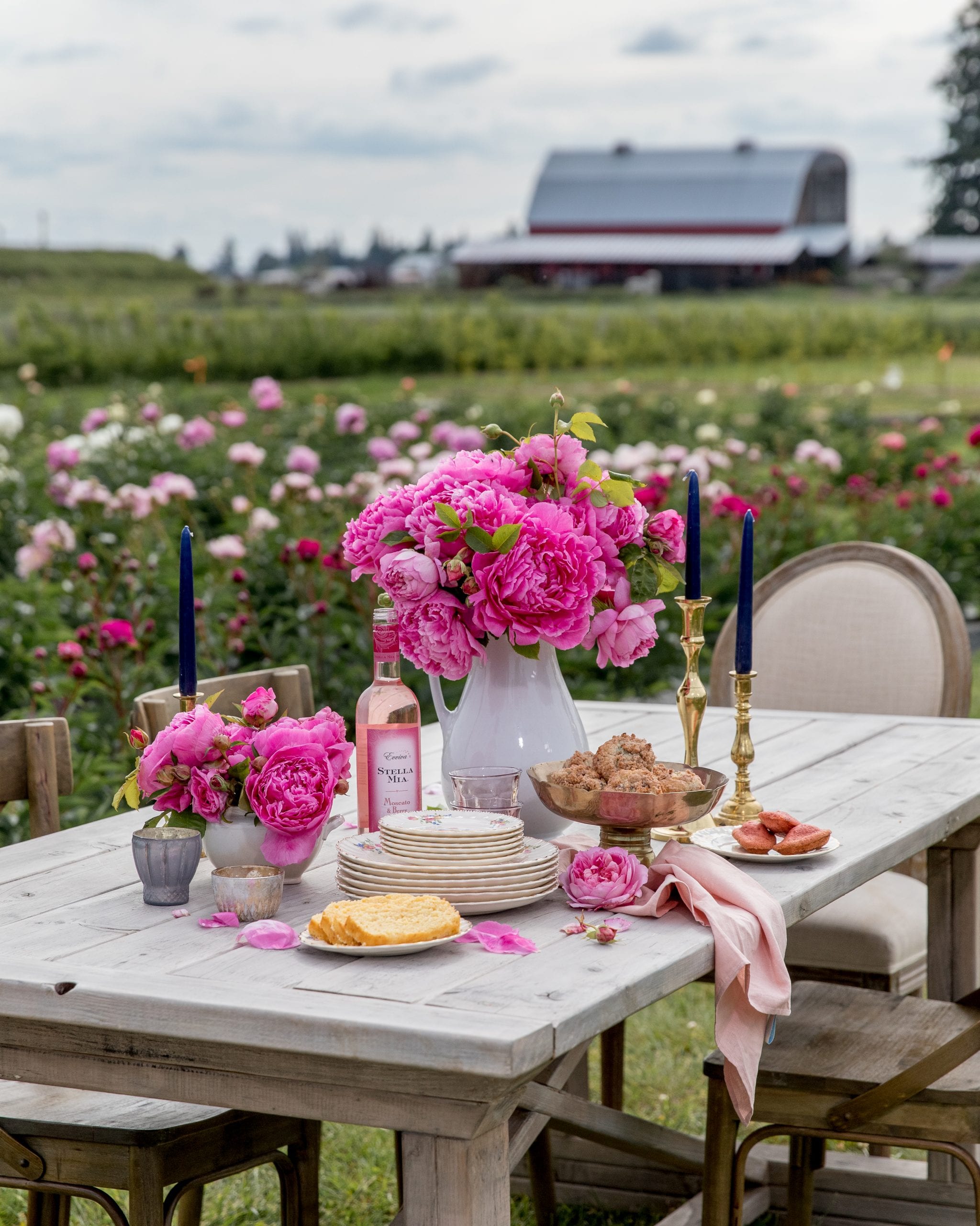 flower farm tablescape