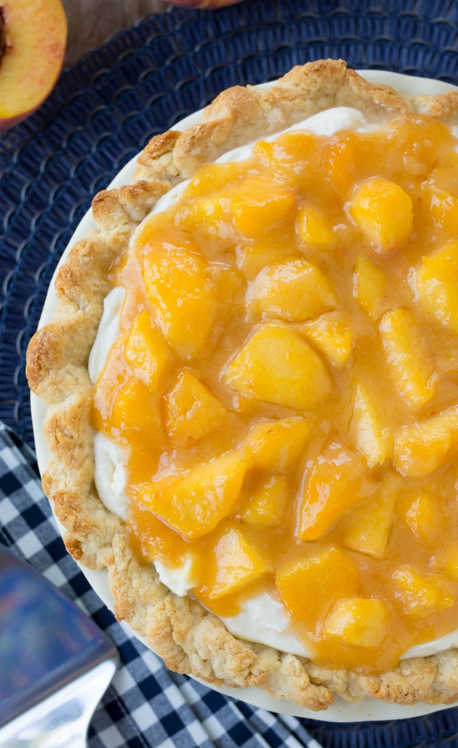 Homemade Fresh Peach Pie | Pie With Cream Cheese Filling