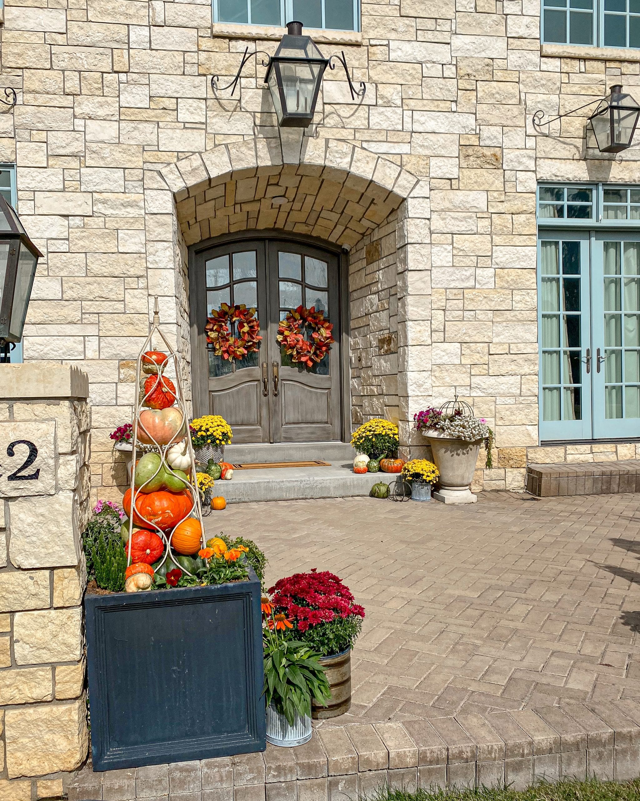 Fall porch DIY decor