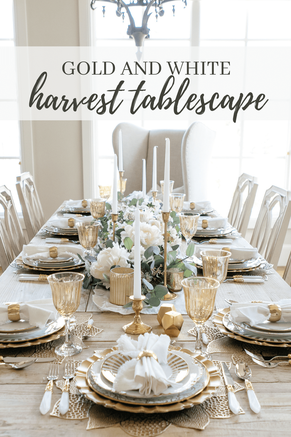 White and Gold Table Decorations